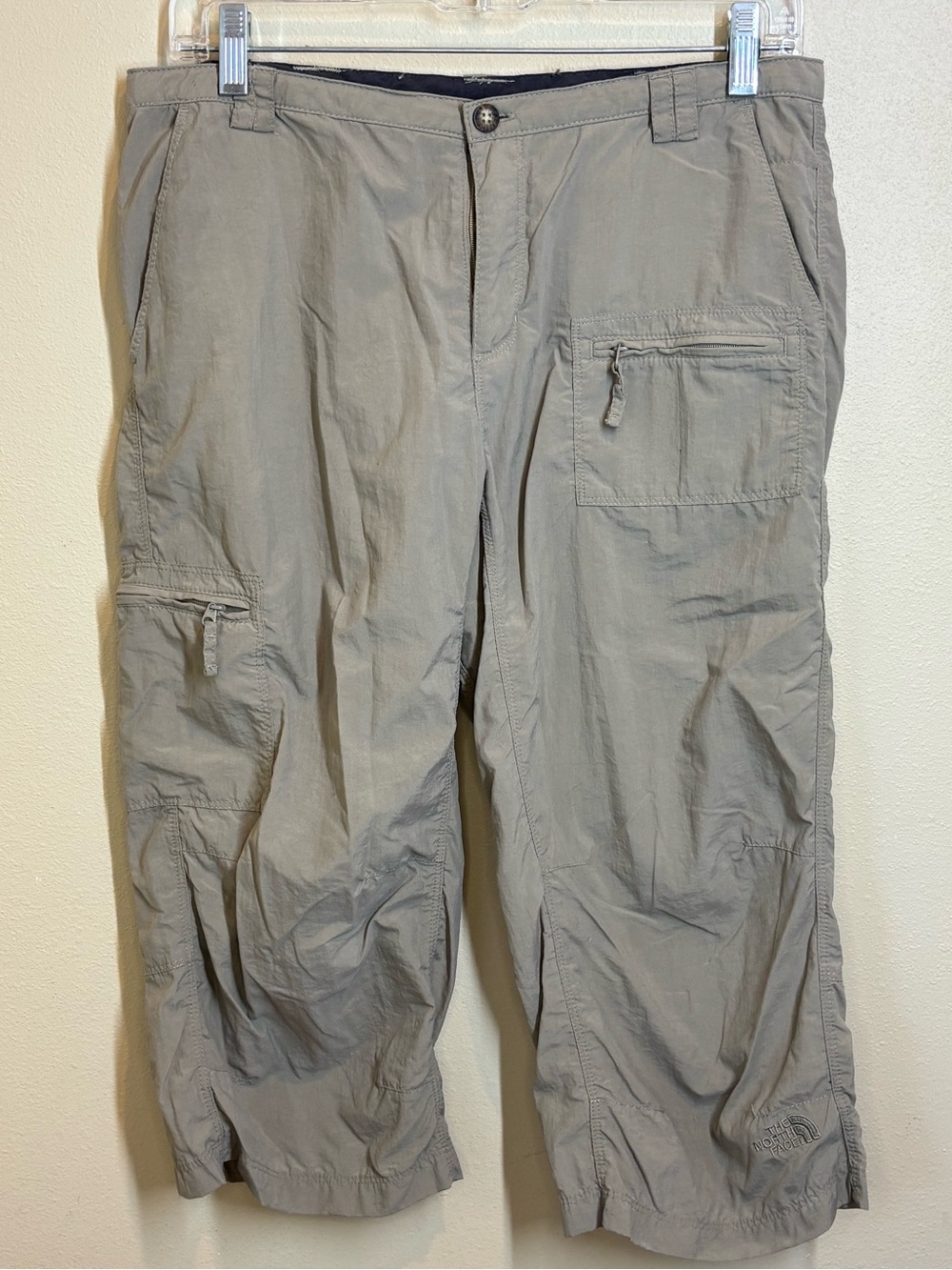 North Face Women’s Hiking Pants/Capris, size 6, quick dry, tan/khaki